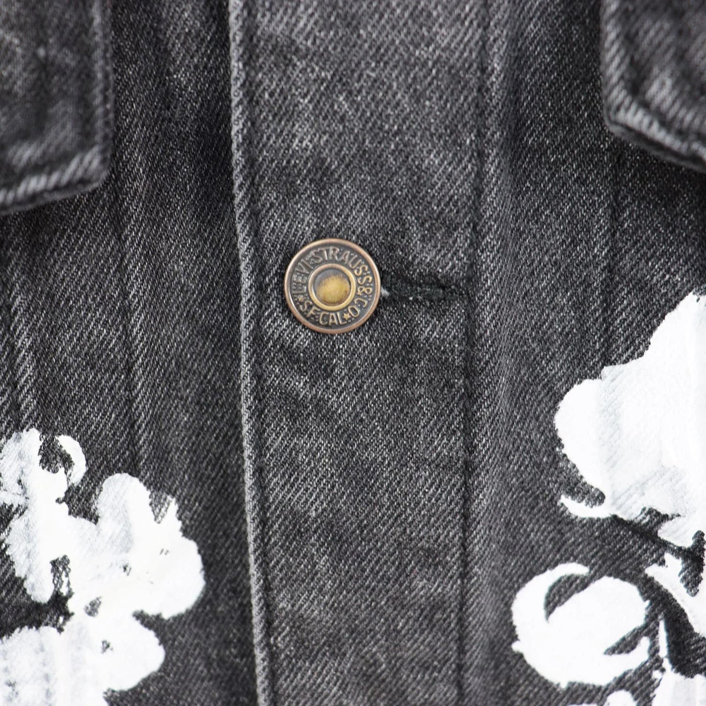 Denim Tears Cotton Wreath Denim Jacket “Washed Black Contrast