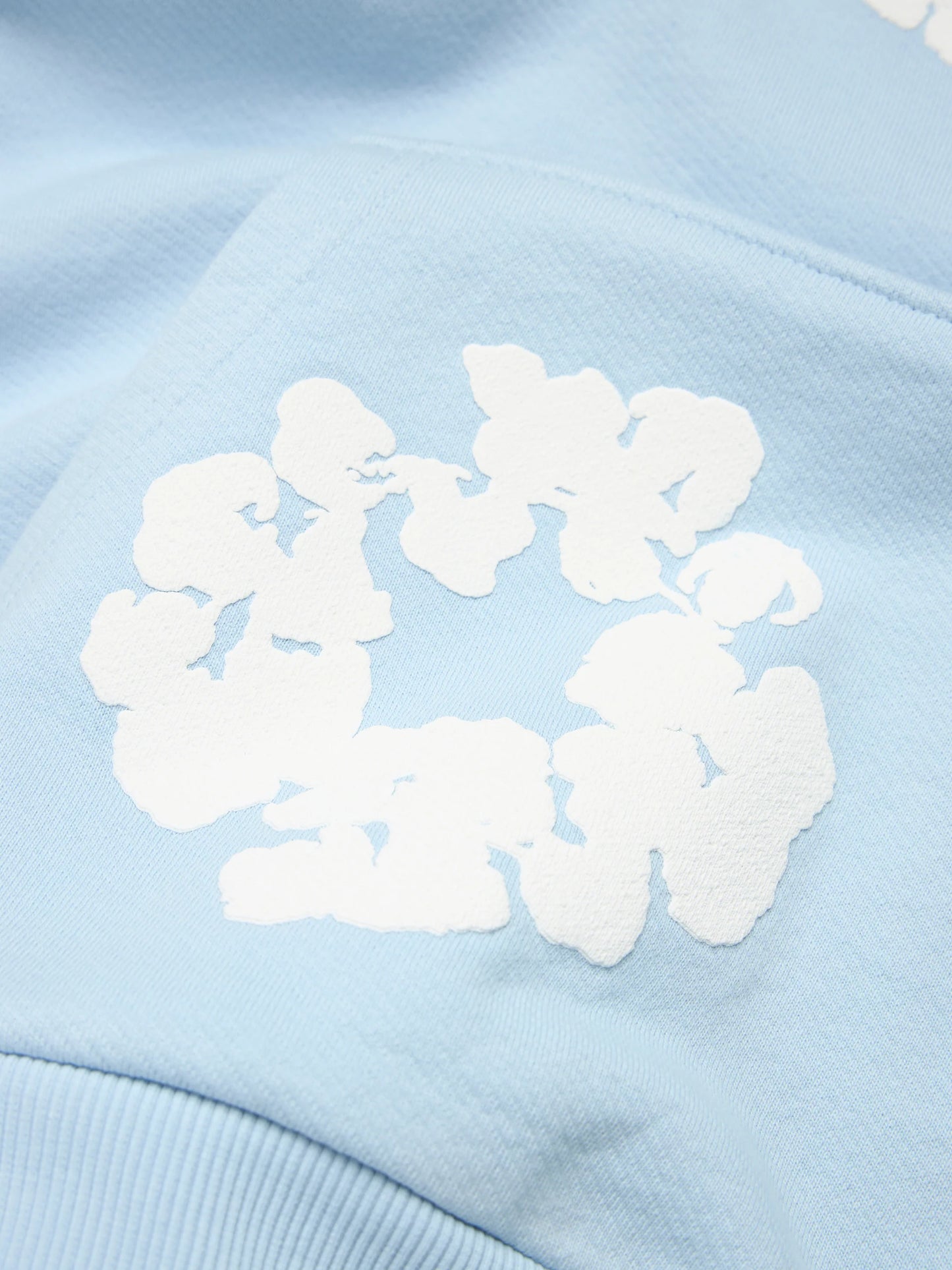 Cotton Wreath Hoodie Powder Blue