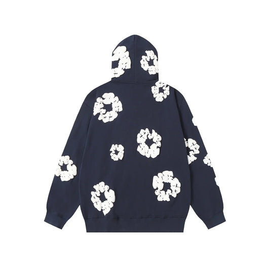 Denim Tears Cotton Wreath Zip Hoodie Navy