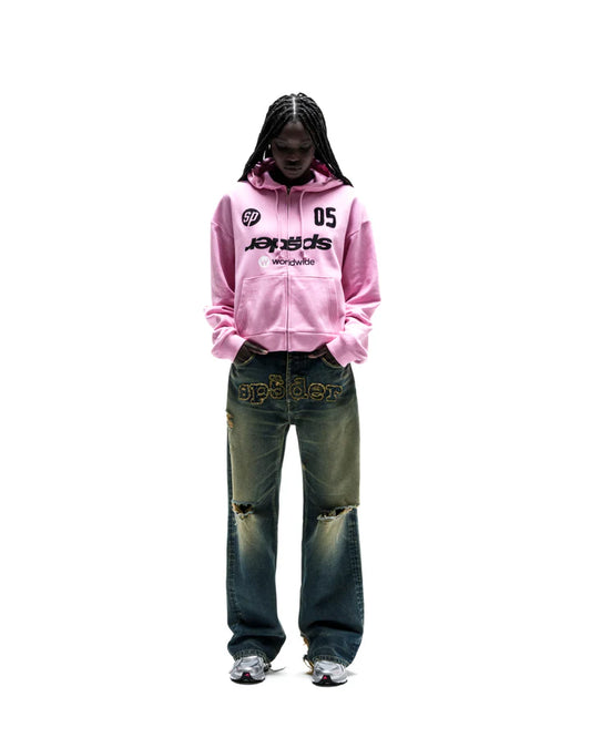 GLOBAL WEB ZIP HOODIE