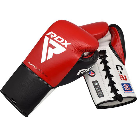 Red and Black Lace-Up Boxing Gloves Fighting Gloves MMA