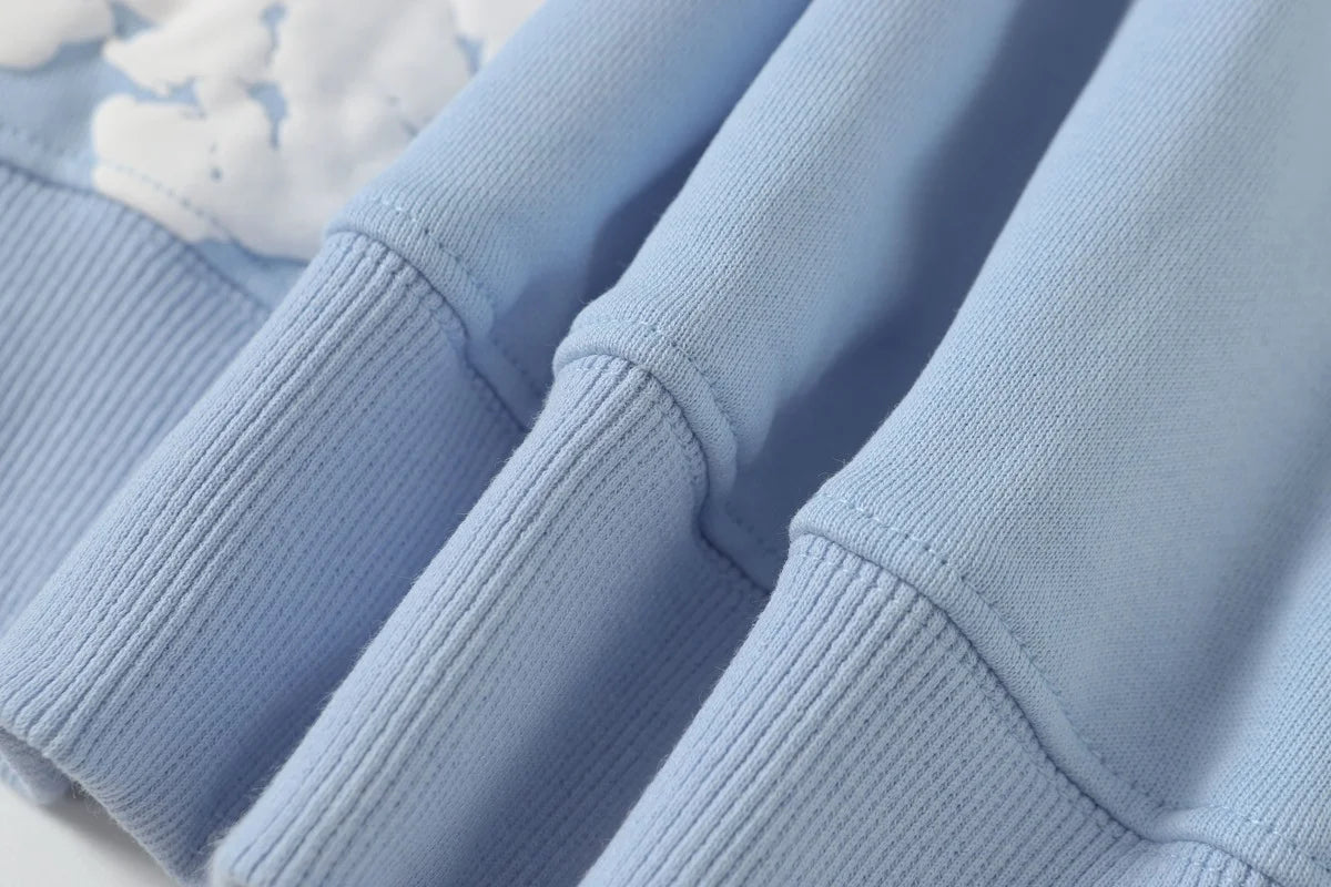Denim Tears Cotton Wreath Zip Hoodie Light Blue