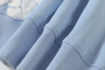 Denim Tears Cotton Wreath Zip Hoodie Light Blue