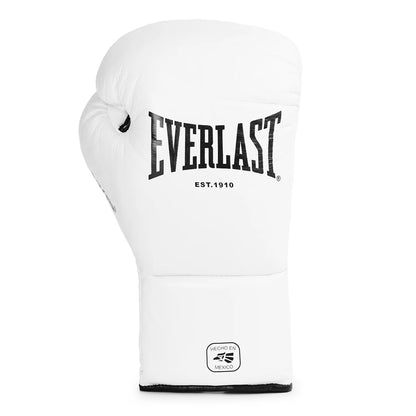 Everlast White Lace-Up Boxing Gloves (Mexican Style)