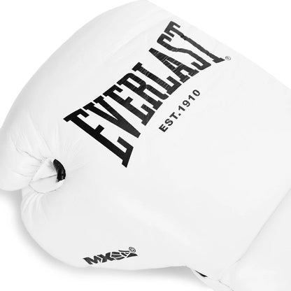 Everlast White Lace-Up Boxing Gloves (Mexican Style)
