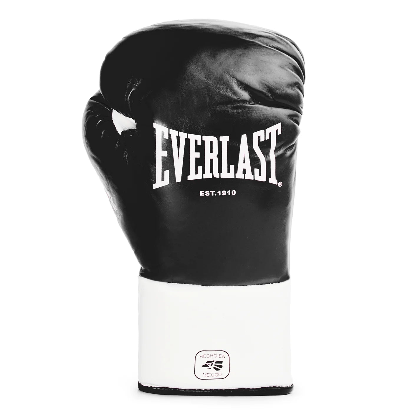 Everlast Black & White Lace-Up Boxing Gloves (Mexican Style)