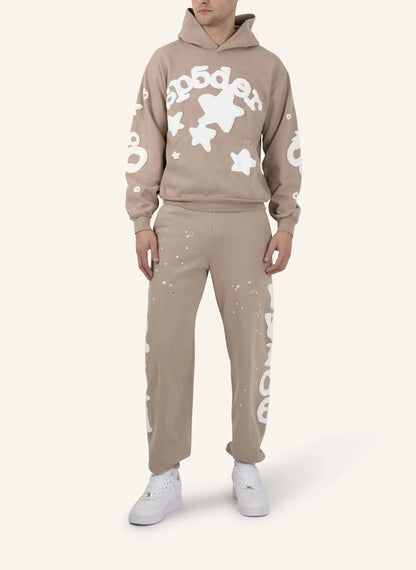 Sp5der Beluga Hoodie Light Brown