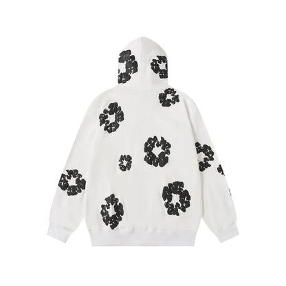 Denim Tears Cotton Wreath Zip Hoodie White