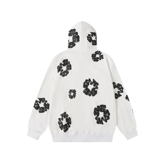 Denim Tears Cotton Wreath Zip Hoodie White