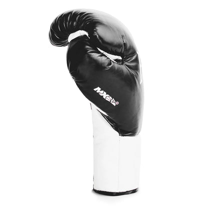 Everlast Black & White Lace-Up Boxing Gloves (Mexican Style)