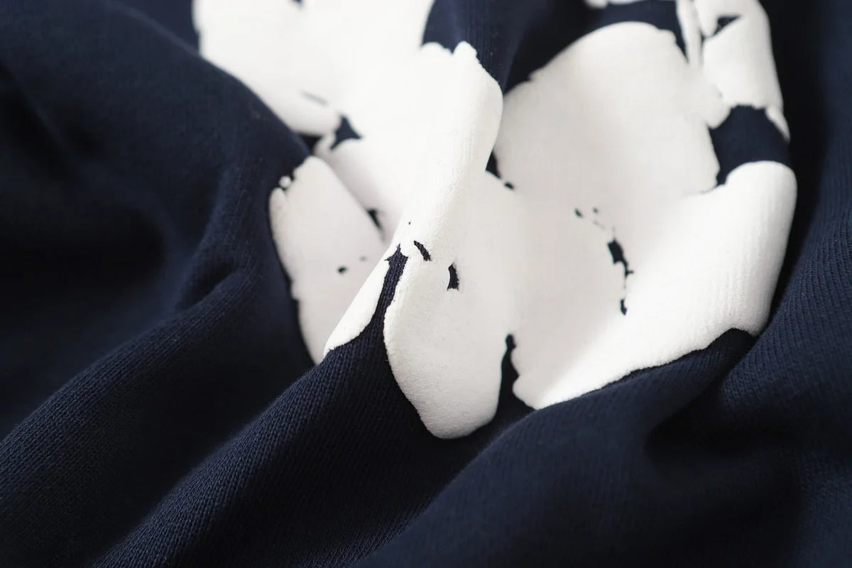 Denim Tears Cotton Wreath Zip Hoodie Navy