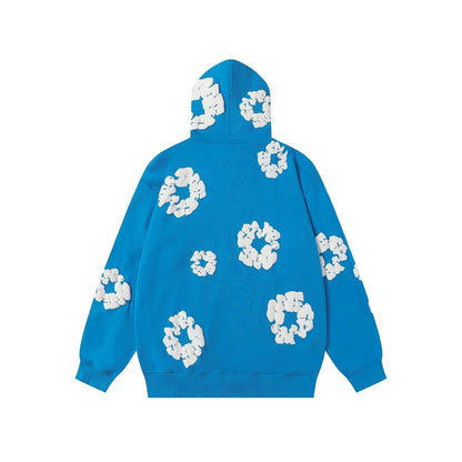 Denim Tears Cotton Wreath Zip Hoodie Blue