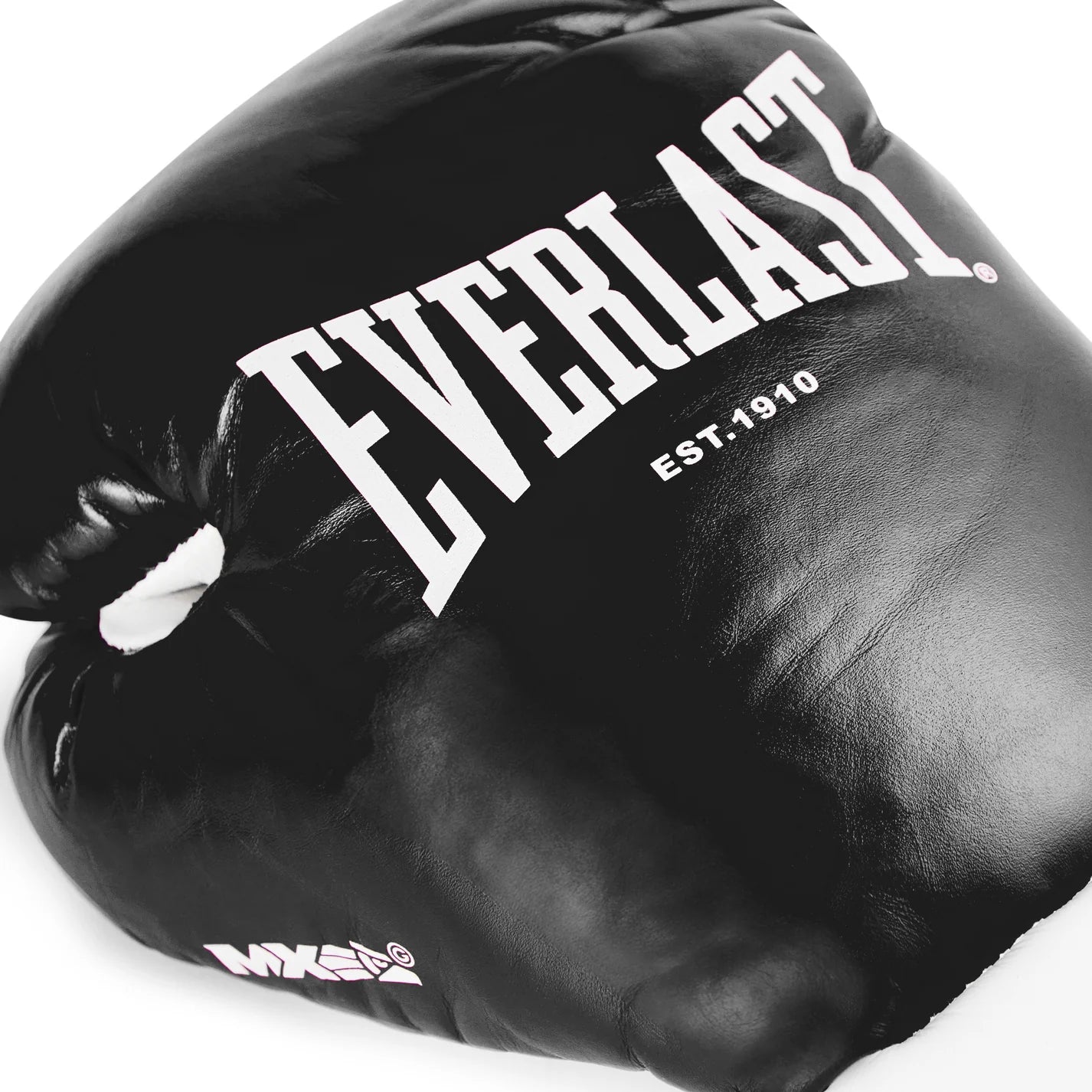 Everlast Black & White Lace-Up Boxing Gloves (Mexican Style)