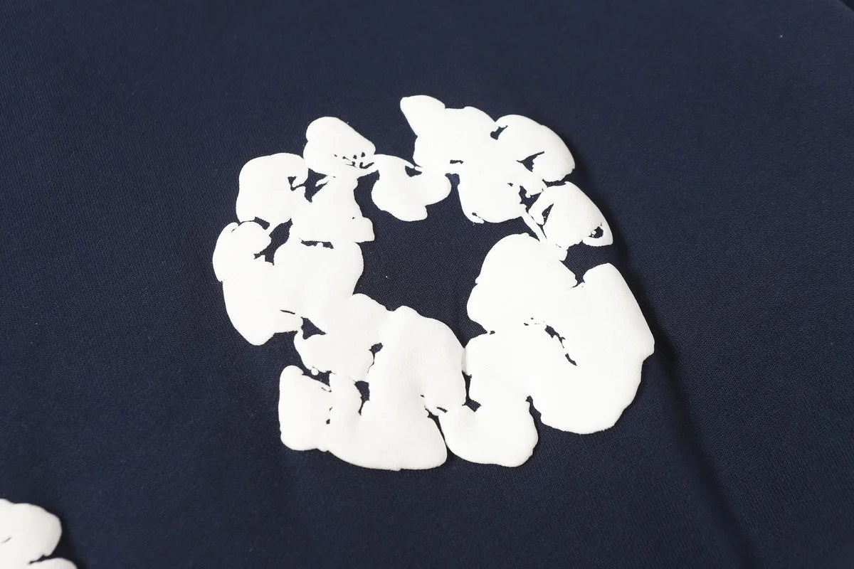 Denim Tears Cotton Wreath Zip Hoodie Navy