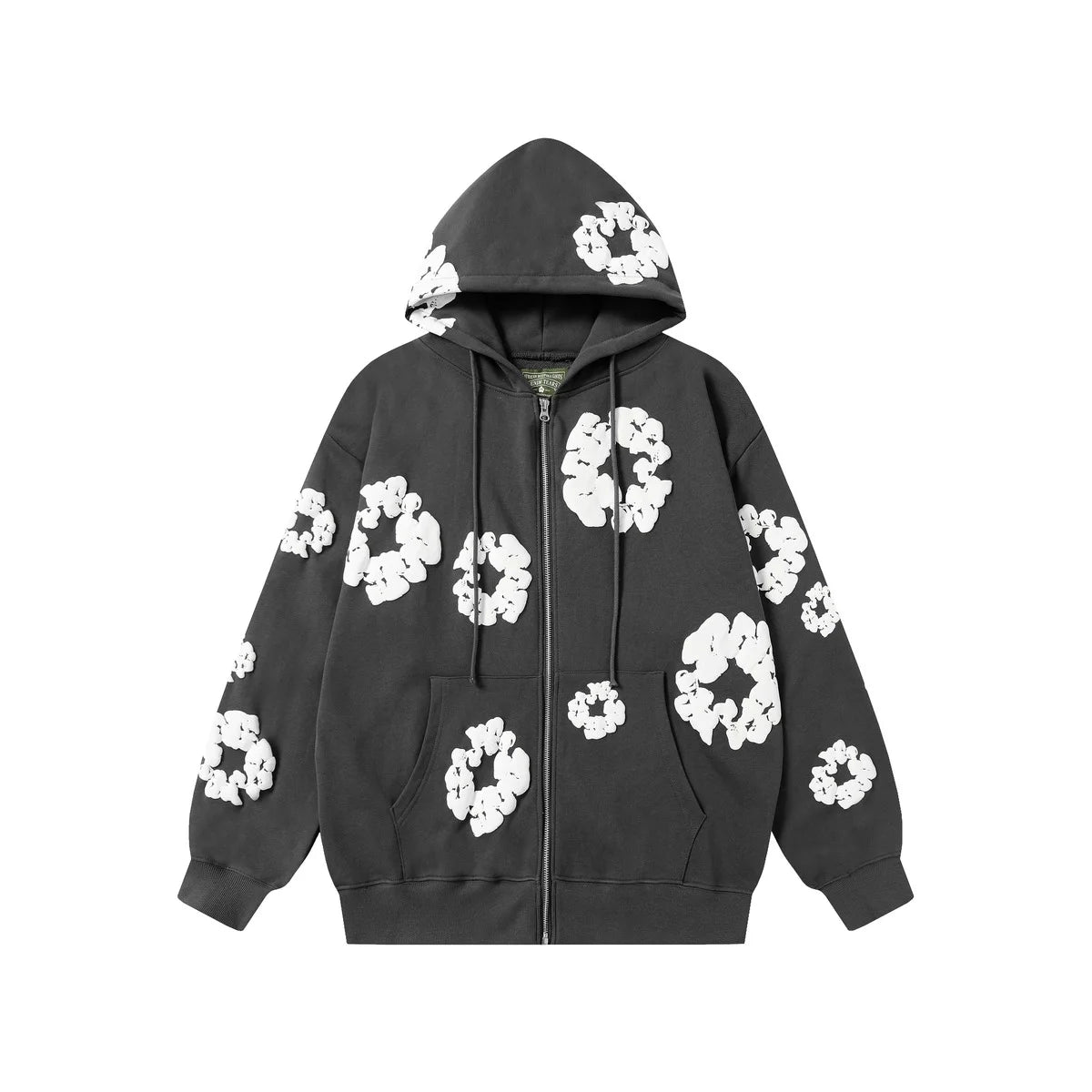 Denim Tears Cotton Wreath Zip Hoodie Grey