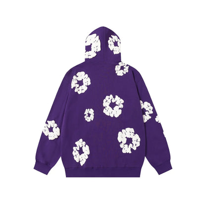Denim Tears Cotton Wreath Zip Hoodie Purple