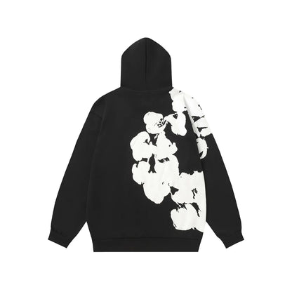 Denim Tears Cotton Wreath Hoodie Black Core Essential