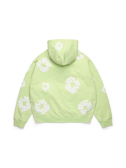 Cotton Wreath Zip Hoodie Mint