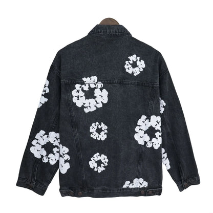 Denim Tears Cotton Wreath Denim Jacket “Washed Black Contrast