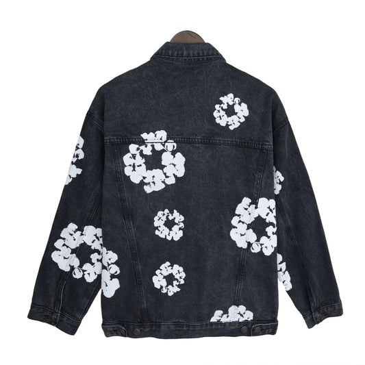 Denim Tears Cotton Wreath Denim Jacket “Washed Black Contrast