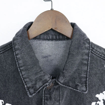 Denim Tears Cotton Wreath Denim Jacket “Washed Black Contrast