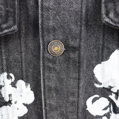 Denim Tears Cotton Wreath Denim Jacket “Washed Black Contrast