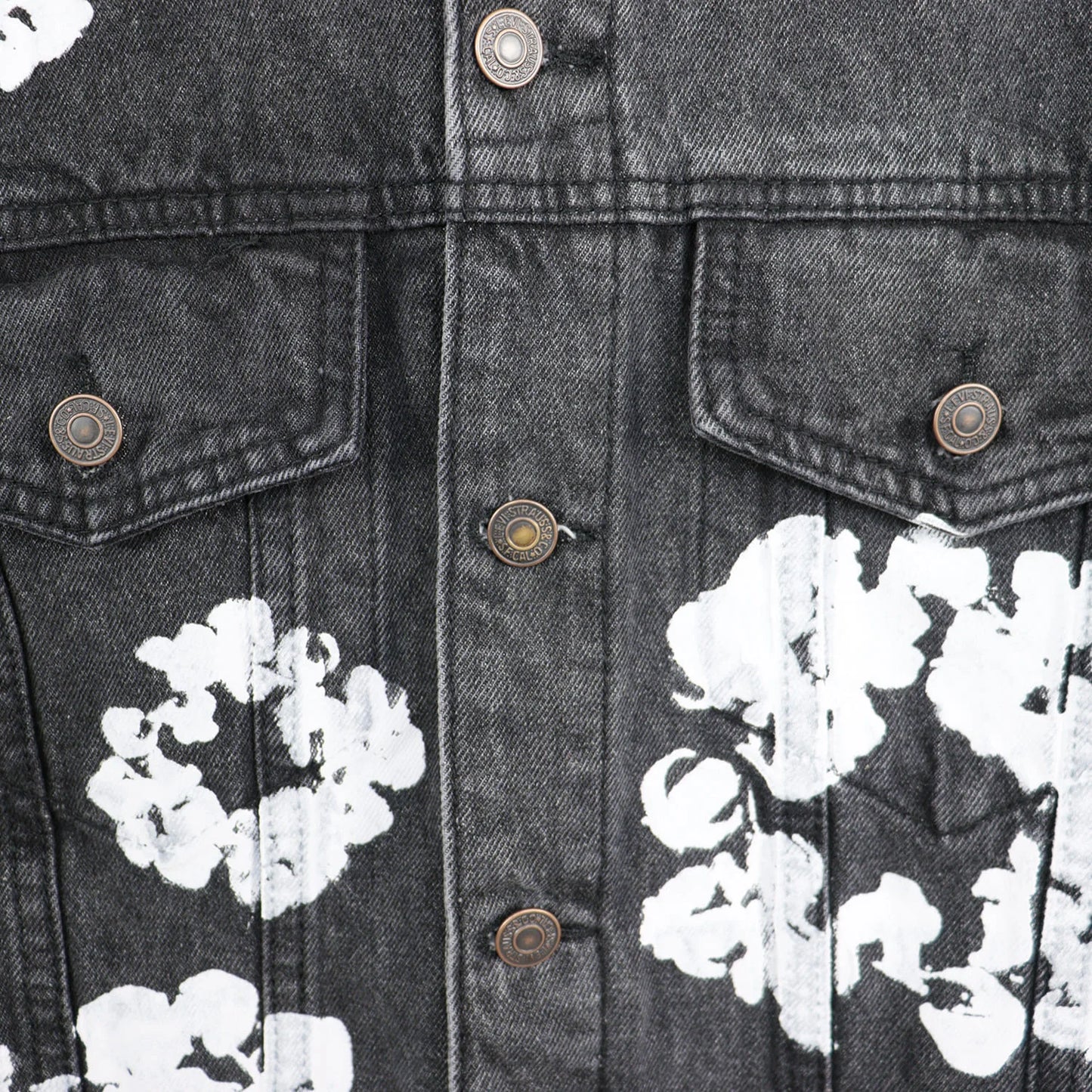 Denim Tears Cotton Wreath Denim Jacket “Washed Black Contrast