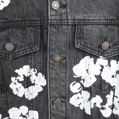 Denim Tears Cotton Wreath Denim Jacket “Washed Black Contrast