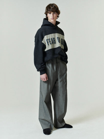 Cropped Relaxed Panelled Hoodie
