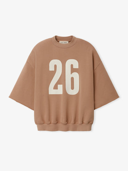 Men’s Oversized 26 Printed Sweatshirt & Jogger Set – Premium Brown Streetwear Tracksuit