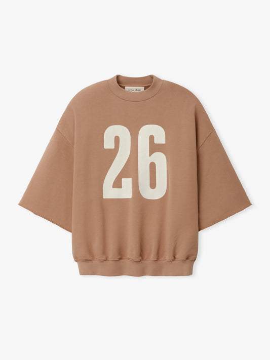Men’s Oversized 26 Printed Sweatshirt & Jogger Set – Premium Brown Streetwear Tracksuit