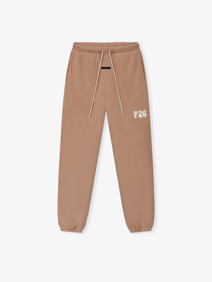 Men’s Oversized 26 Printed Sweatshirt & Jogger Set – Premium Brown Streetwear Tracksuit