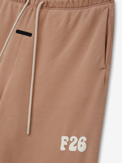 Men’s Oversized 26 Printed Sweatshirt & Jogger Set – Premium Brown Streetwear Tracksuit