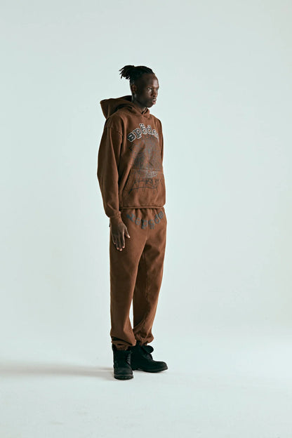 SP5DER OG WEB HOODIE BROWN
