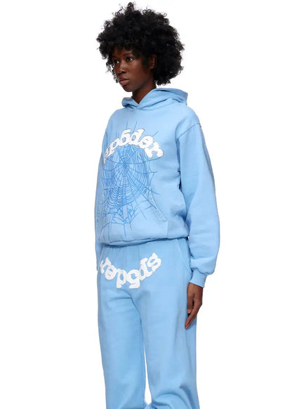 Sp5der Web Tracksuit-Sky Blue