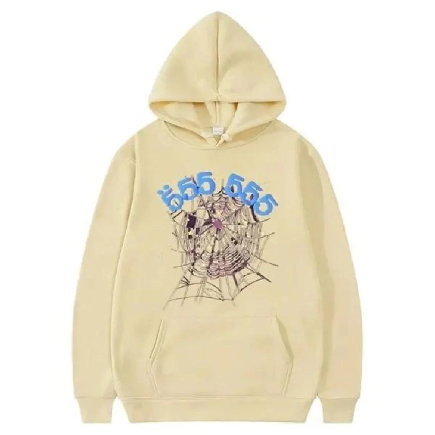 Sp5der 555555 Angel Number Khaki Hoodie