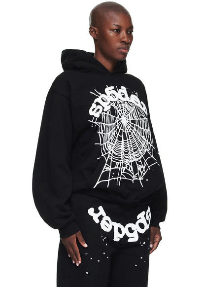 Sp5der OG Web Hoodie Black