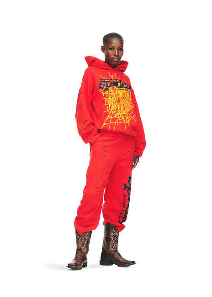 Sp5der P*NK V2 Hoodie Red