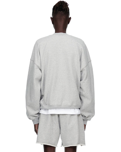 Sp5der Varsity Web Crewneck Heather Grey