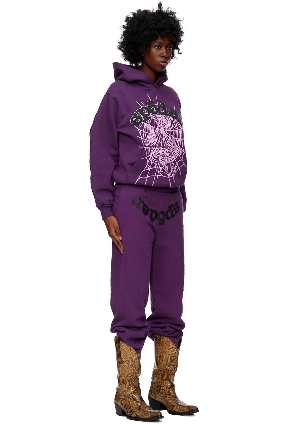 Sp5der Web Hoodie Purple