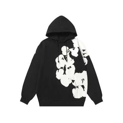 Denim Tears Cotton Wreath Hoodie Black Core Essential