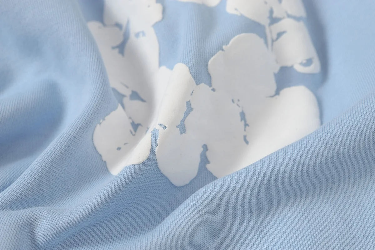 Denim Tears Cotton Wreath Zip Hoodie Light Blue