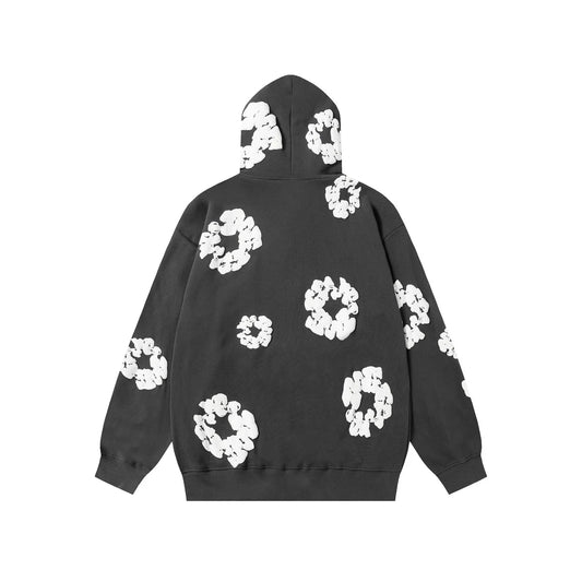 Denim Tears Cotton Wreath Zip Hoodie Grey