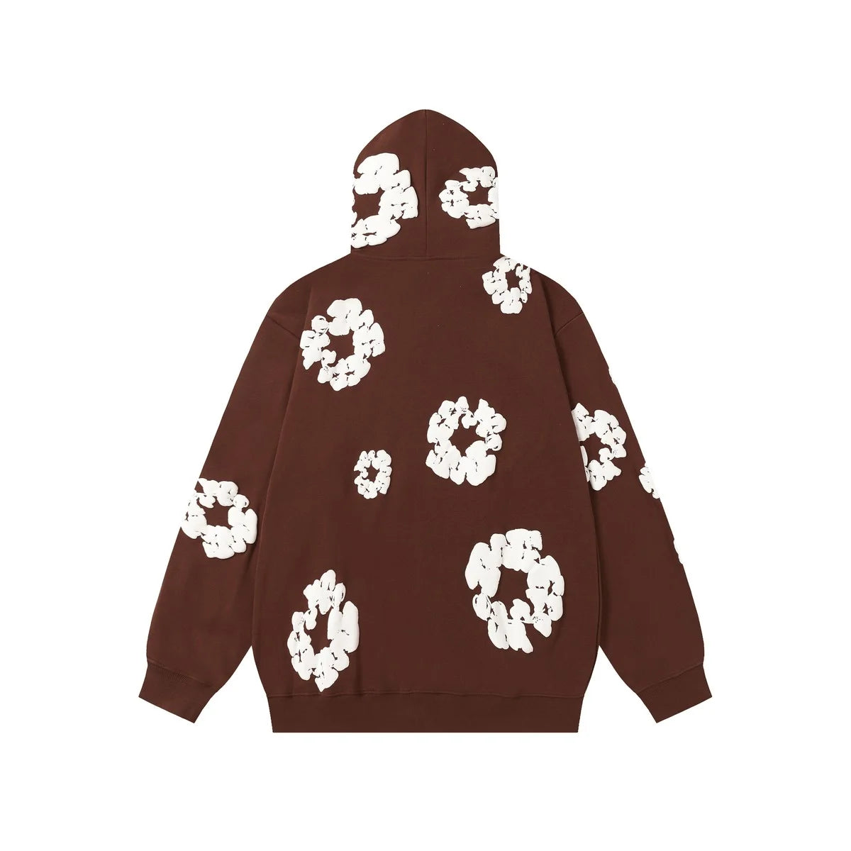 Denim Tears Cotton Wreath Zip Hoodie Brown