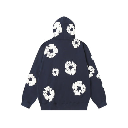 Denim Tears Cotton Wreath Zip Hoodie Navy