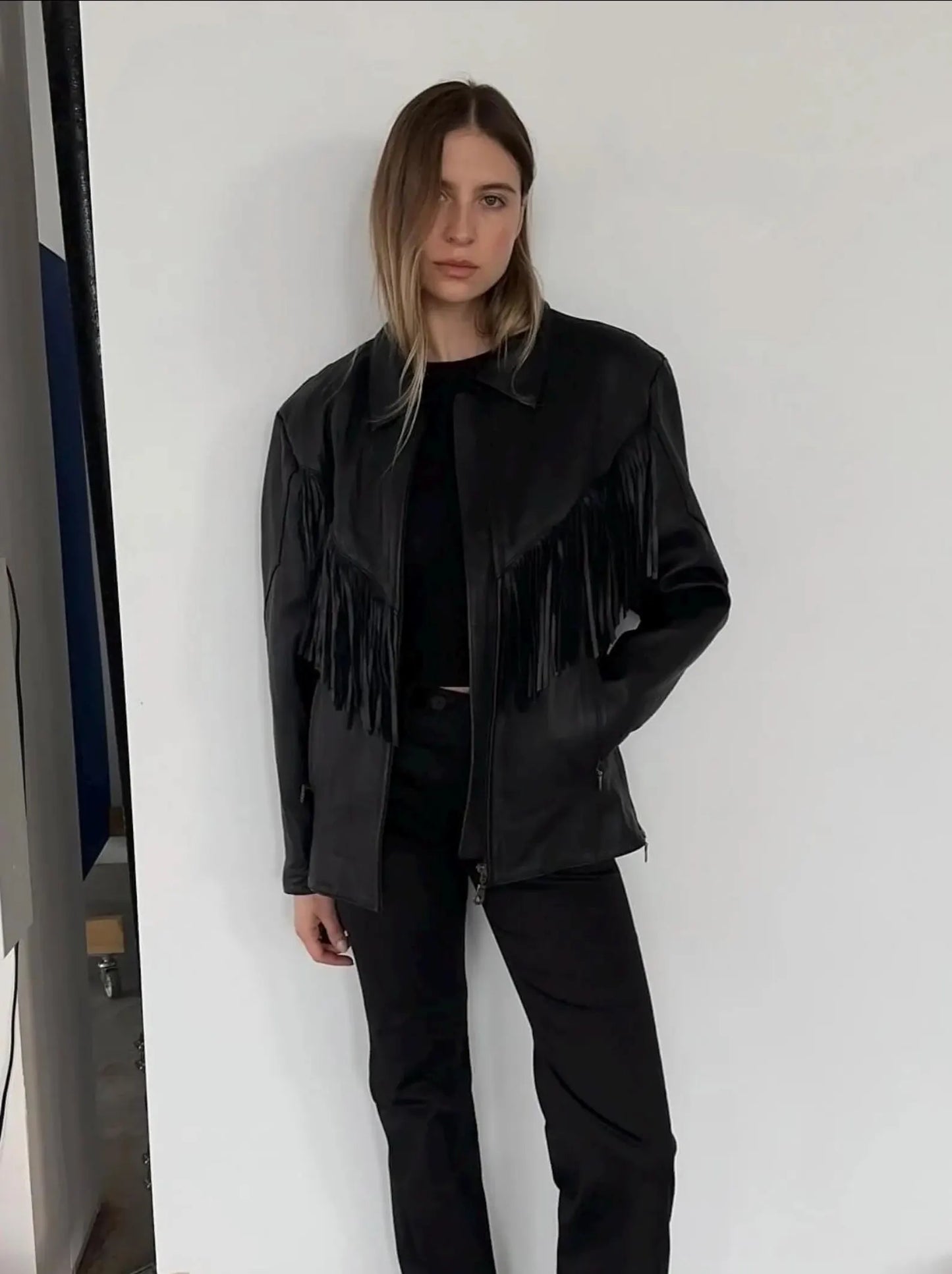 Fringe Leather Moto Jacket: Western Cowgirl Biker Style