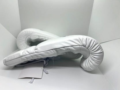 Classic White Lace-Up Boxing Gloves