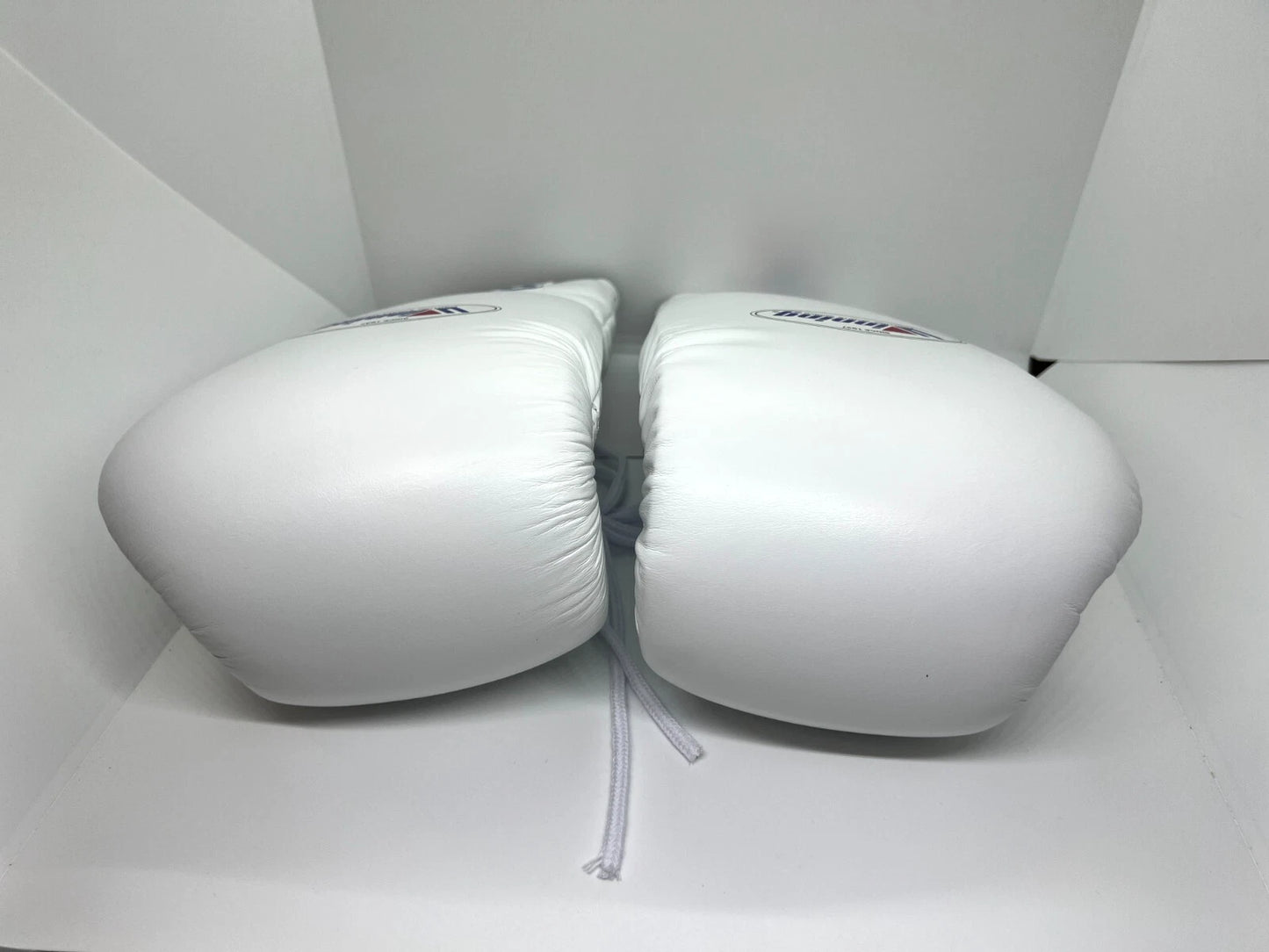 Classic White Lace-Up Boxing Gloves