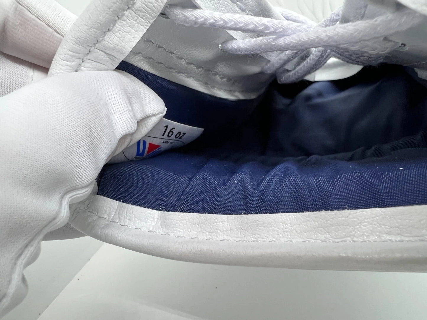 Classic White Lace-Up Boxing Gloves