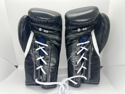 Black Leather Boxing Gloves – Professional Training & Sparring Gear